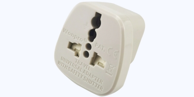 3 Pin Grounded Universal Travel Adapter